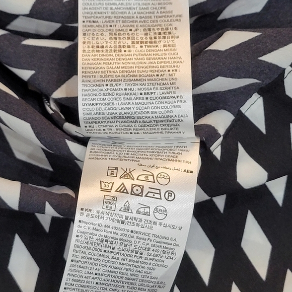 Banana Republic Moroccan Plus Size Cardigan B&W Print Women’s Sz L Kimono - Picture 10 of 11